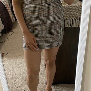 Plaid A Line Mini Skirt! Worn once!